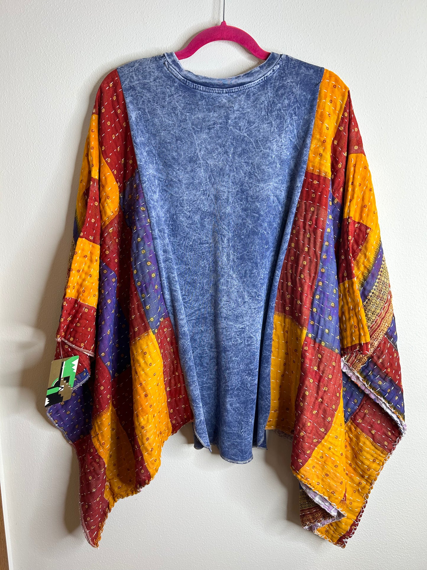 Jimi Hendrix upcycled kantha poncho