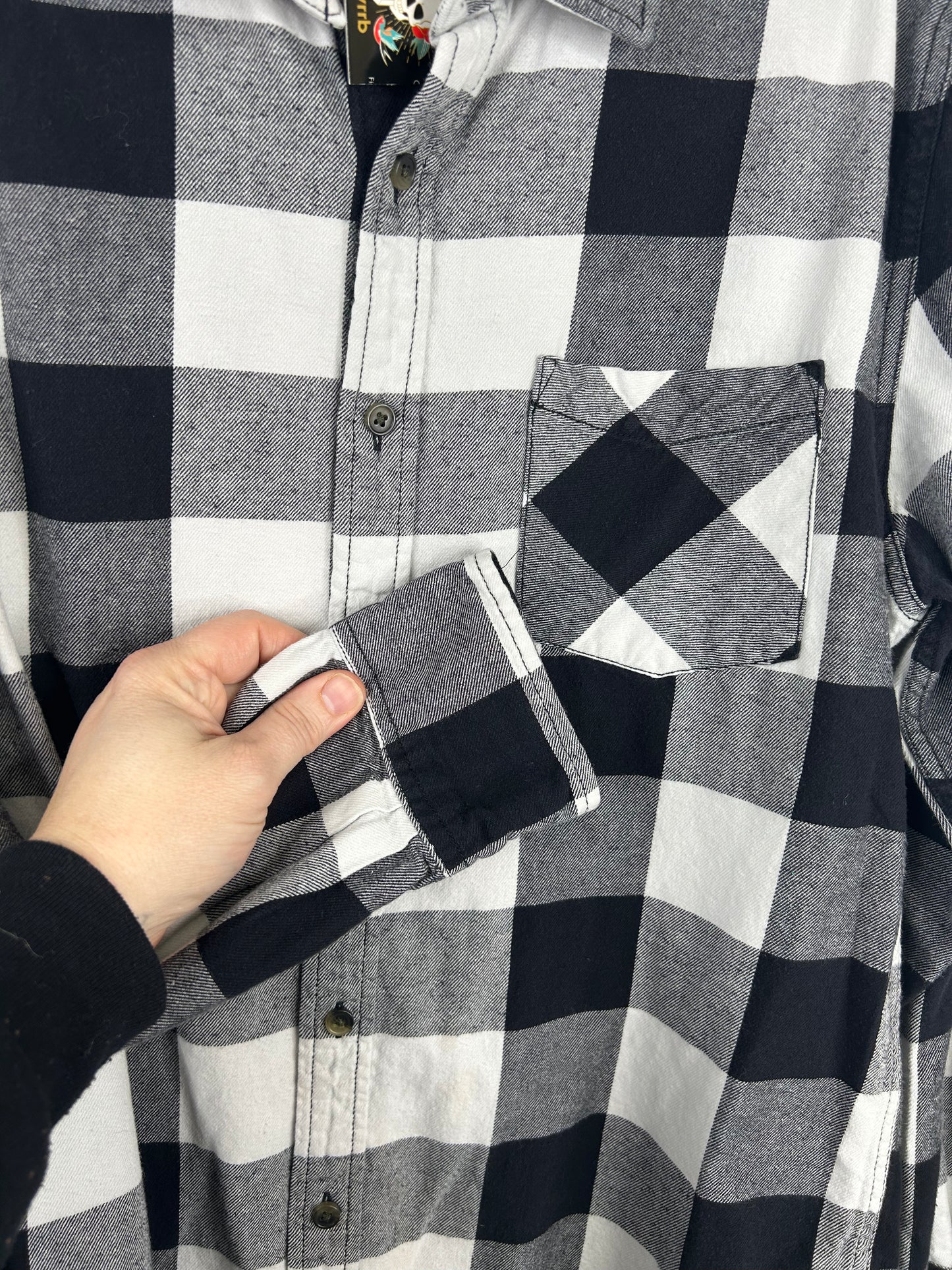 St Patrick’s Day upcycled flannel unisex size M