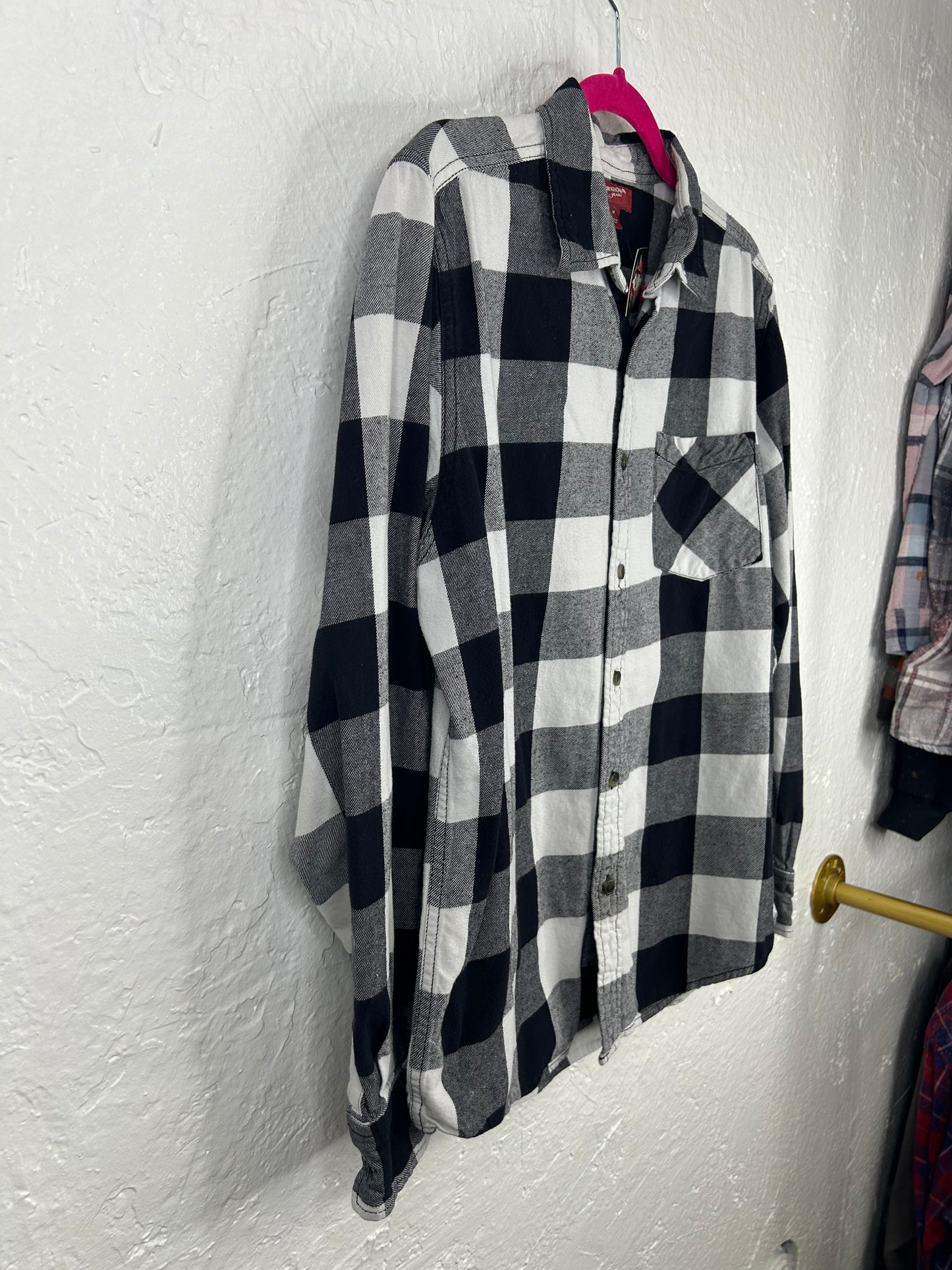 St Patrick’s Day upcycled flannel unisex size M