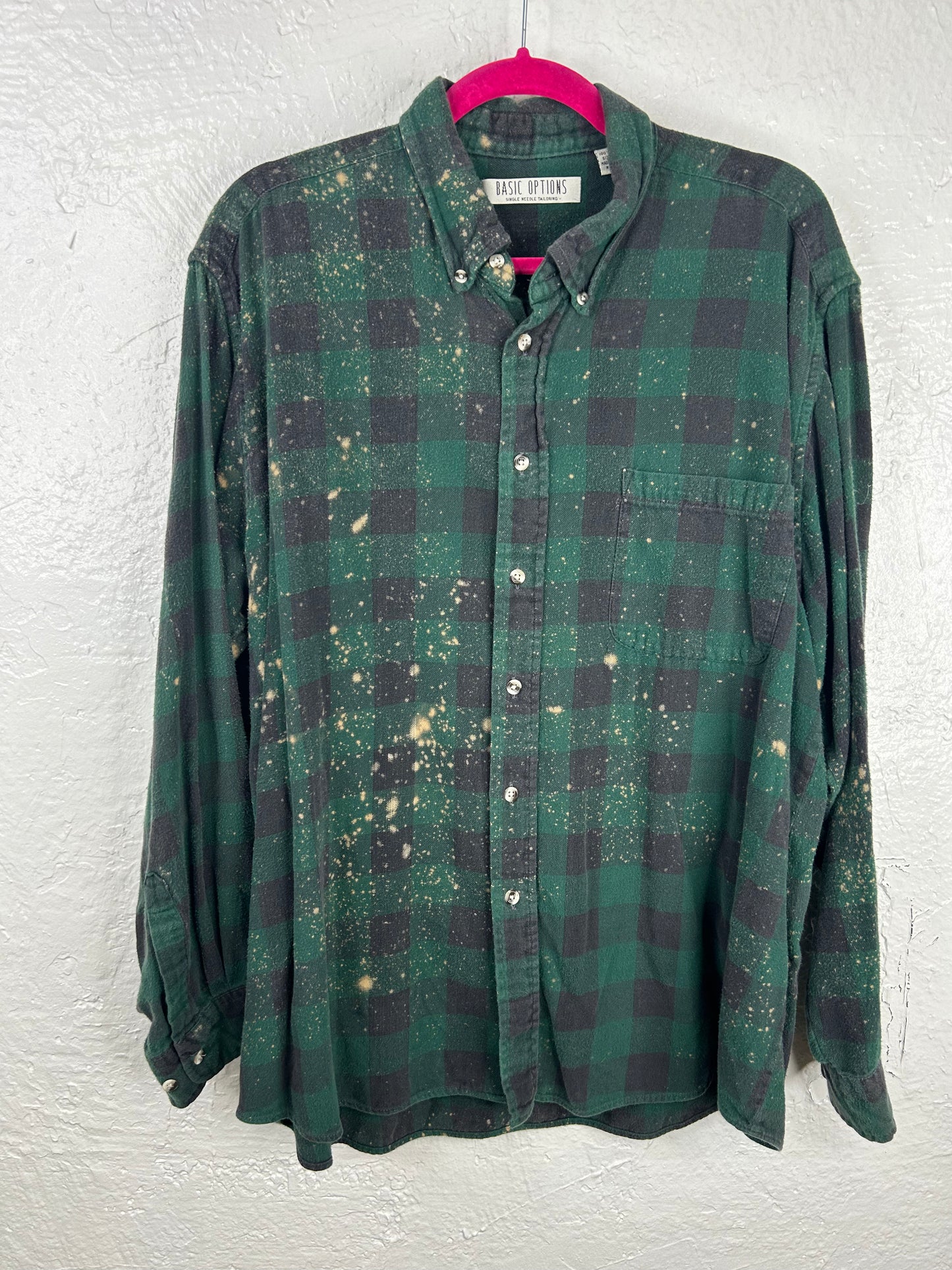 Celtic Skull St Patricks Day upcycled flannel shirt unisex XL