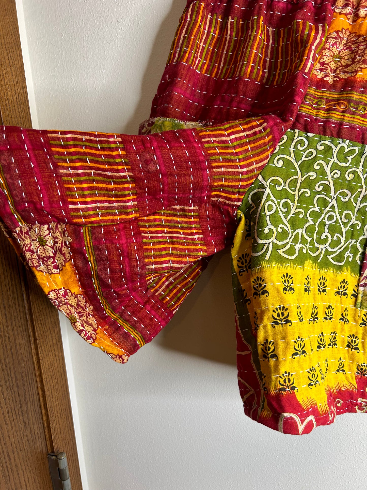 Handmade kantha shorts unisex size M/L