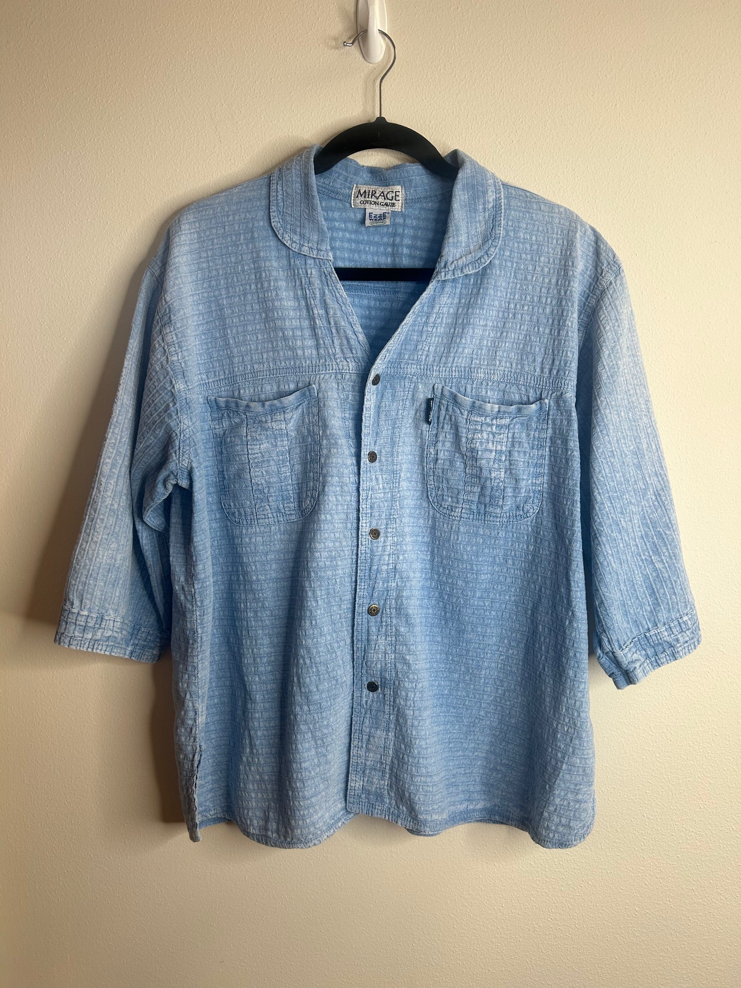 Ezze Wear Mirage vintage blue shirt women’s XL