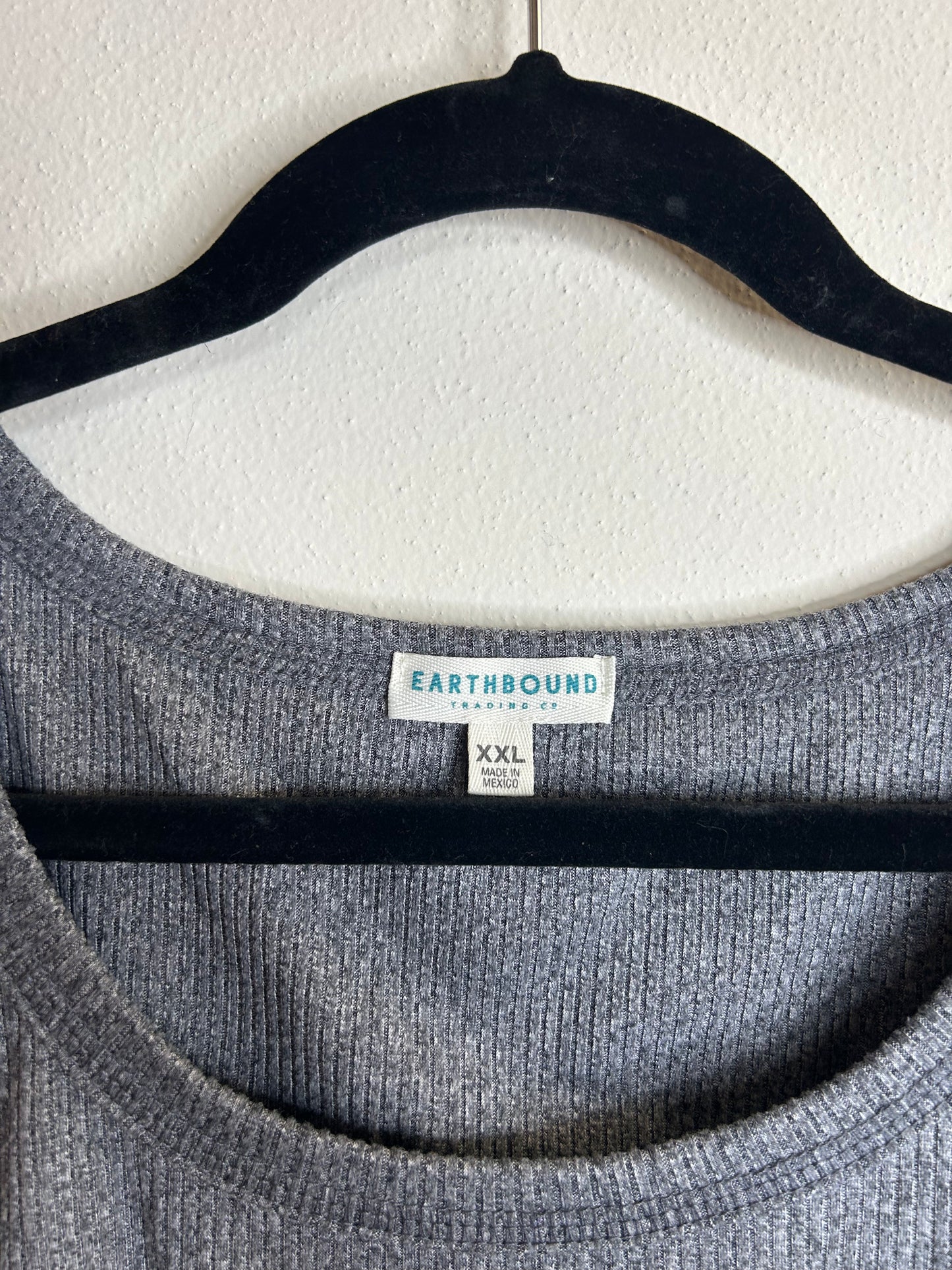 Earthbound gray long sleeve shirt womens size XXL