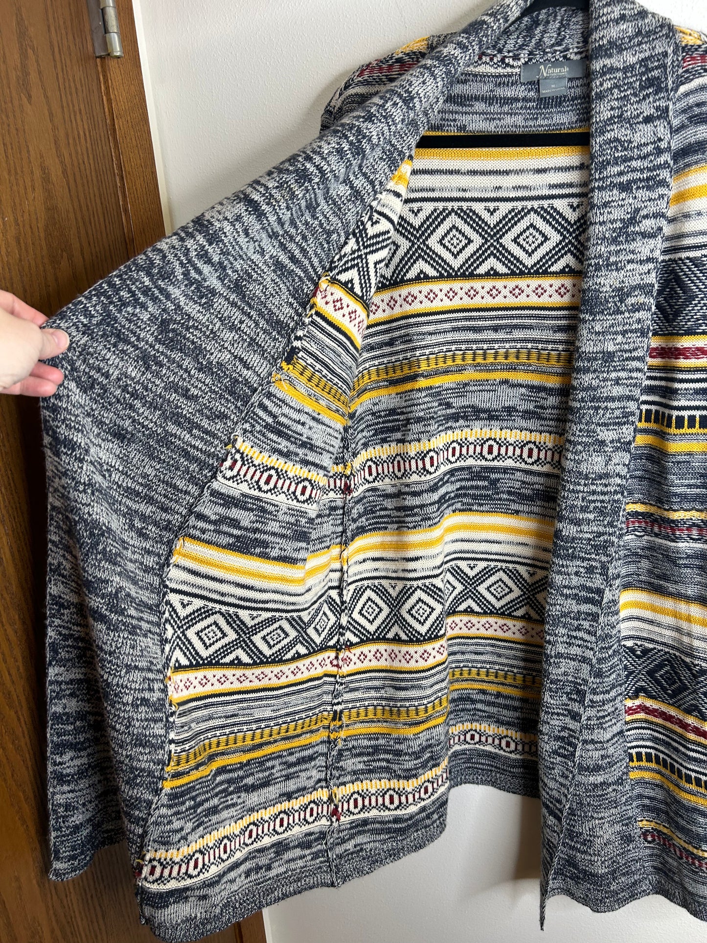 Natural Reflections long cardigan sweater womens M