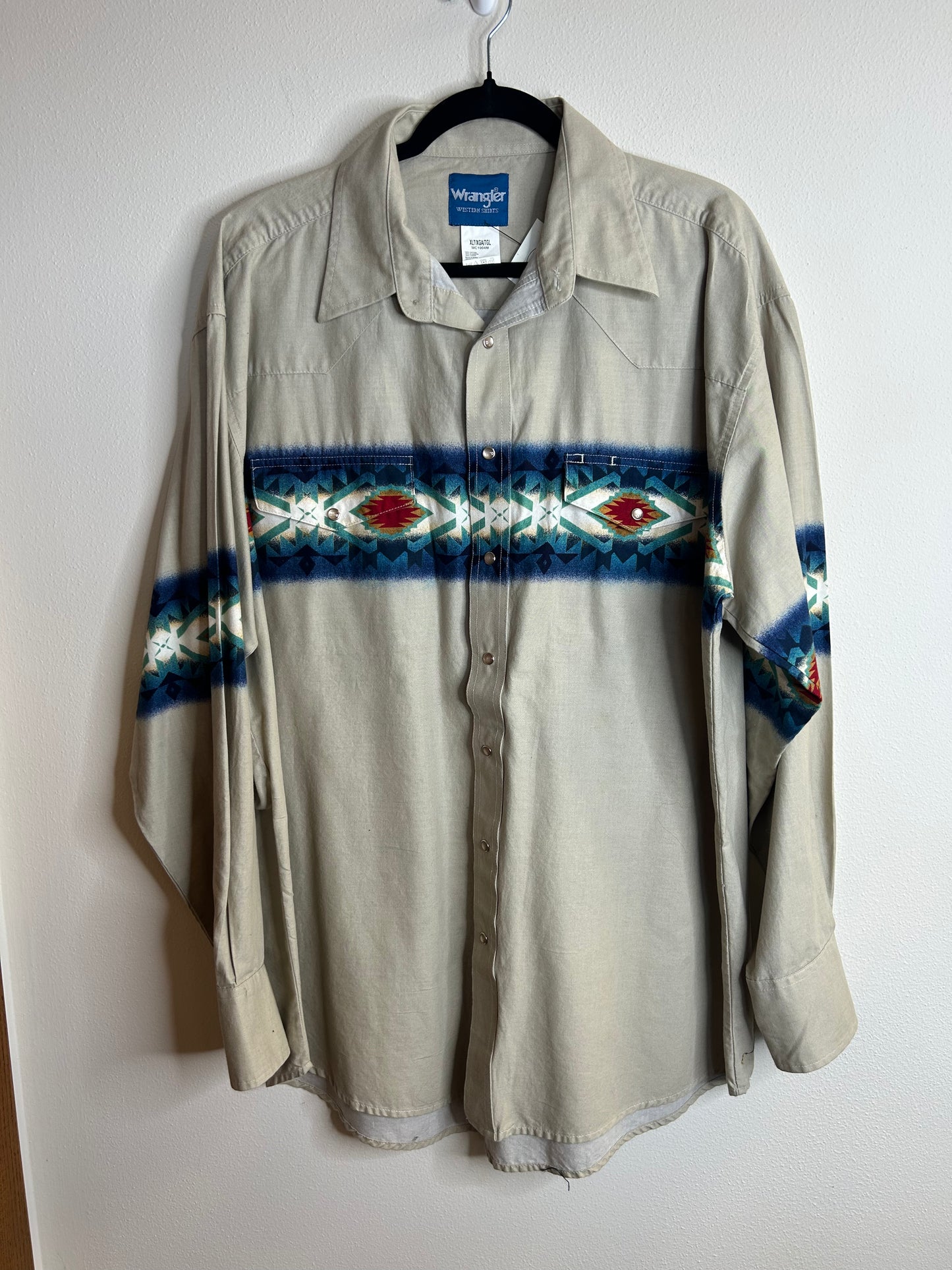 Vintage Wrangler western shirt size XL/2x tall