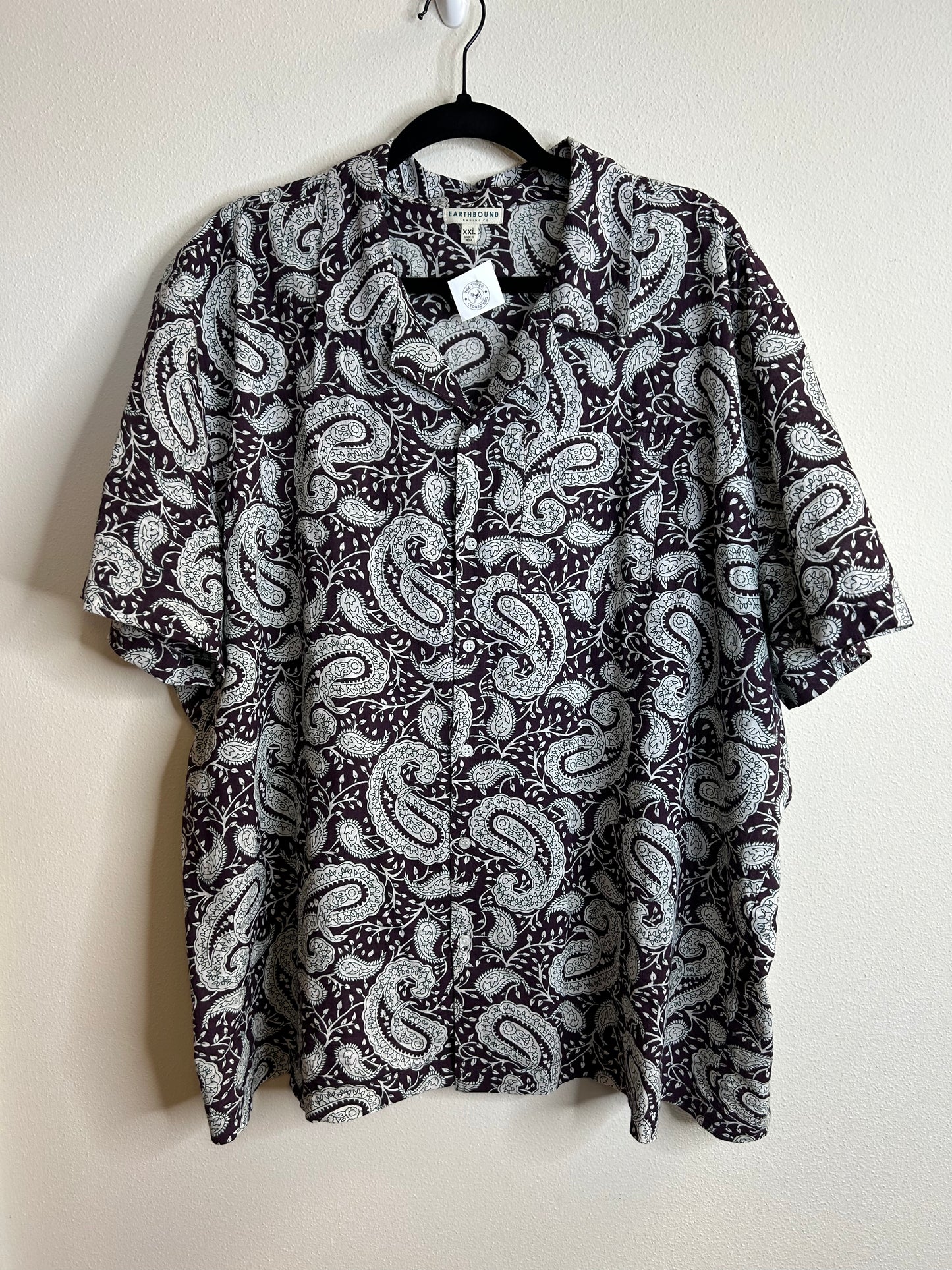 Earthbound mens XXL paisley shirt
