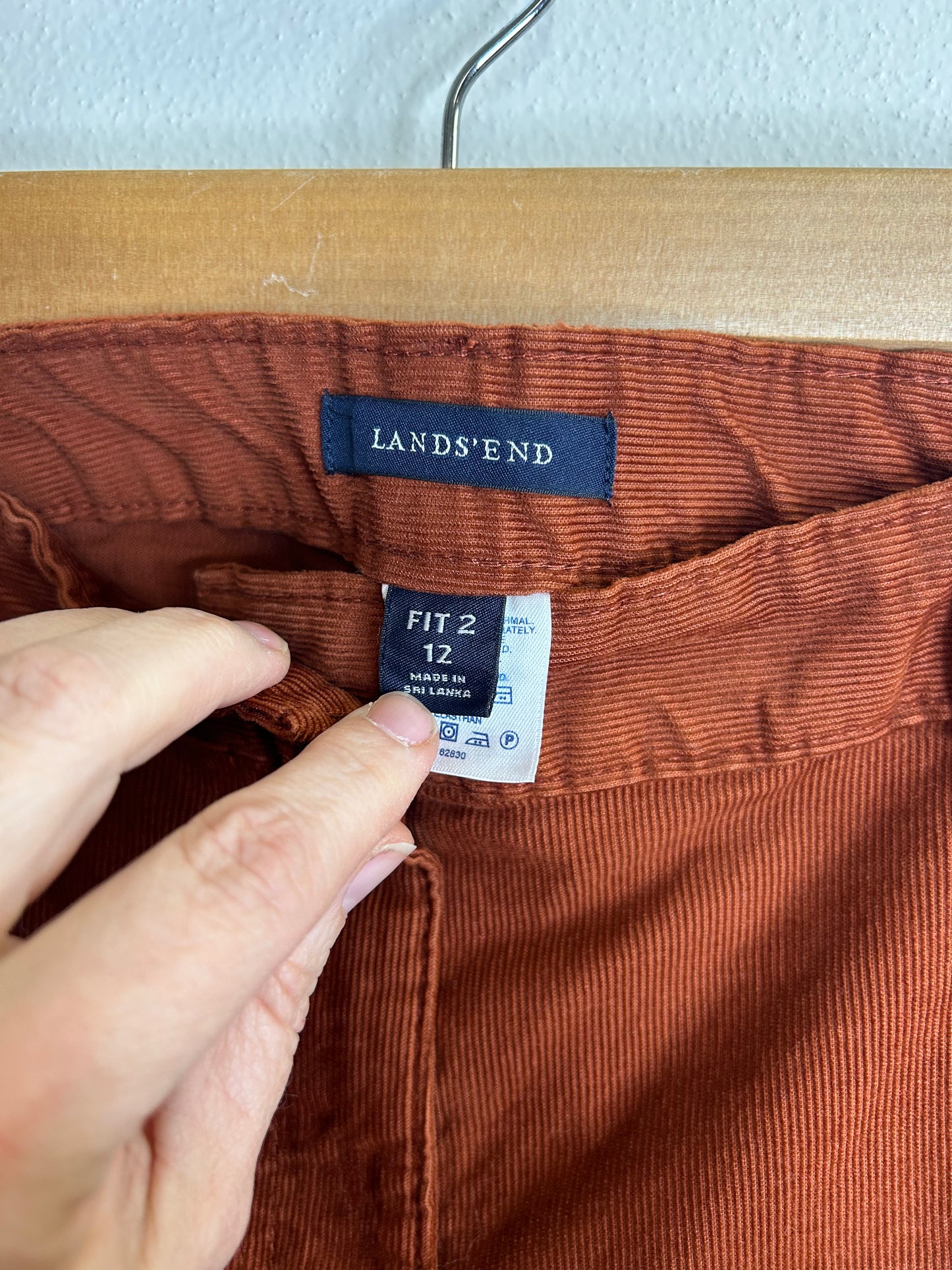 Upcycled corduroy flare pants women’s size 12