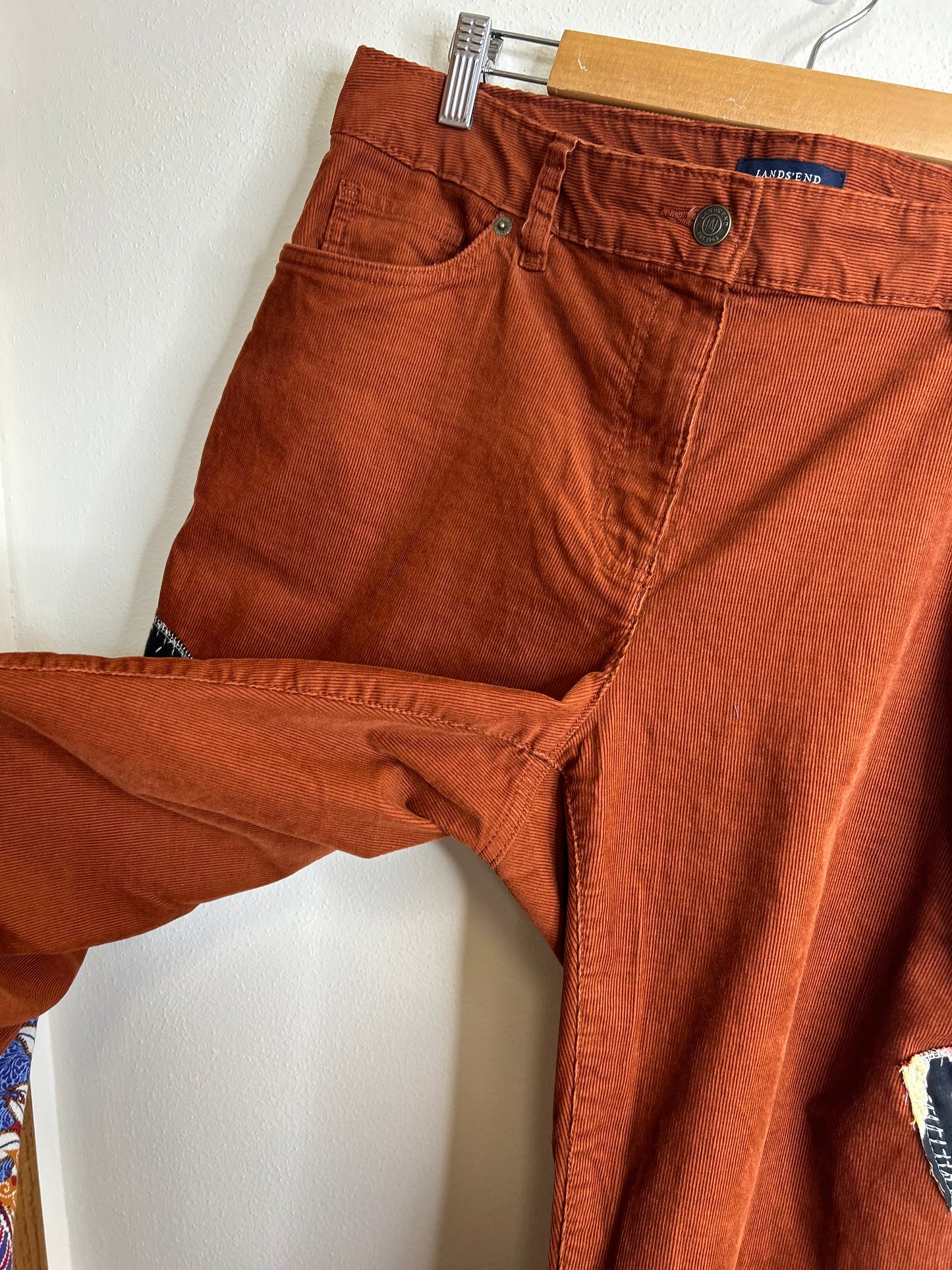 Upcycled corduroy flare pants women’s size 12