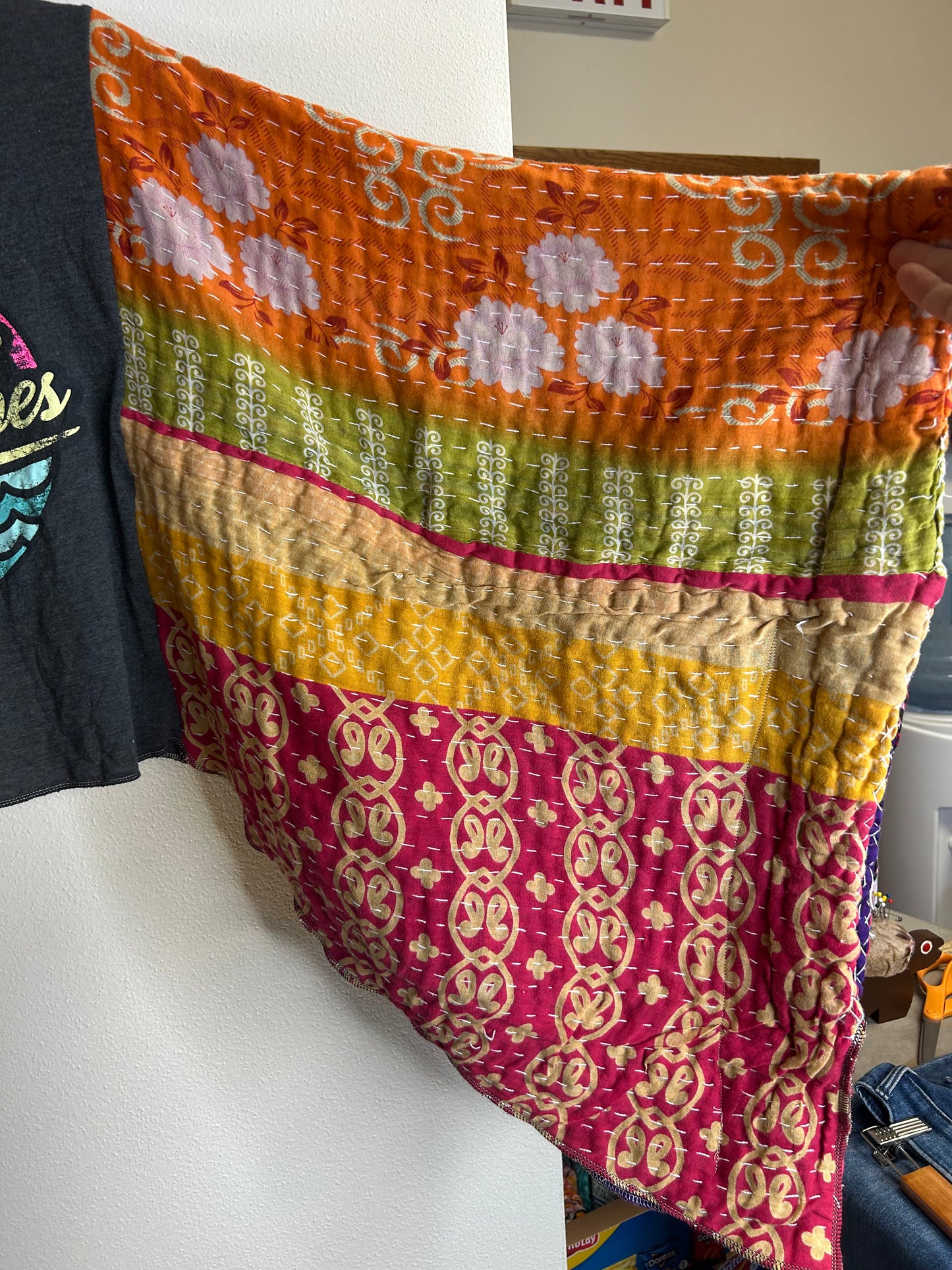 Good Vibes cropped poncho top