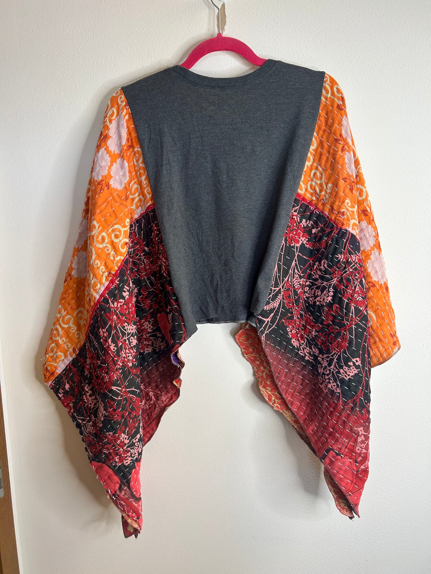 Good Vibes cropped poncho top