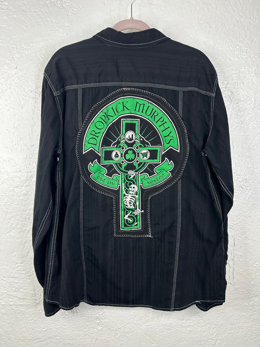 Dropkick Murphys upcycled black shirt unisex size XL