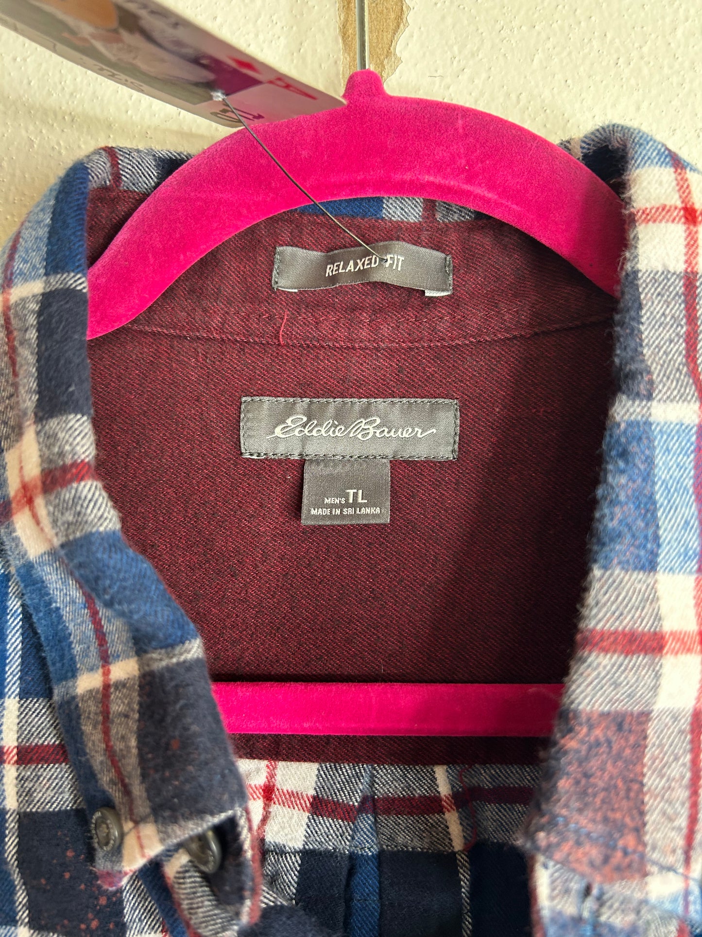 Rolling Stones upcycled flannel shirt size L Tall