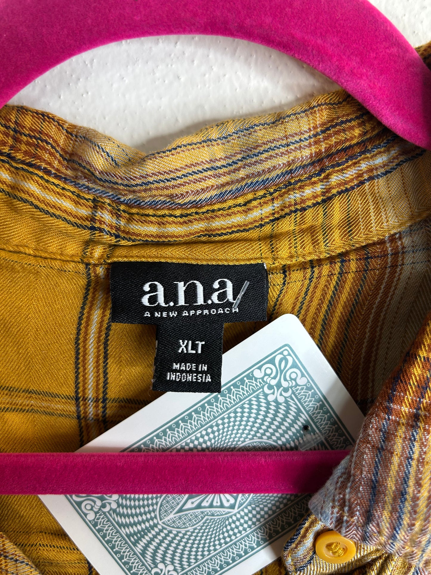Take It Easy upcycled flannel shirt womens size XLT