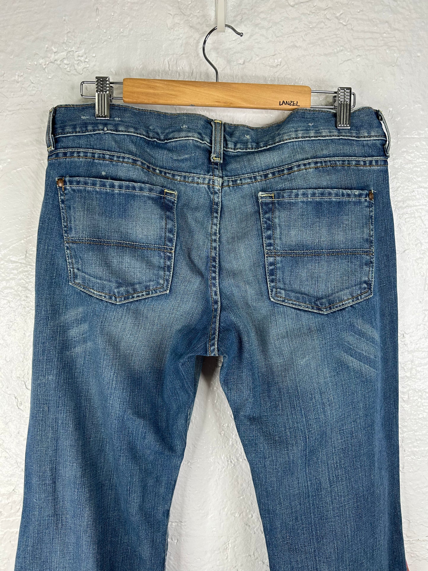 People Over Profit upcycled flare jeans womens size 10