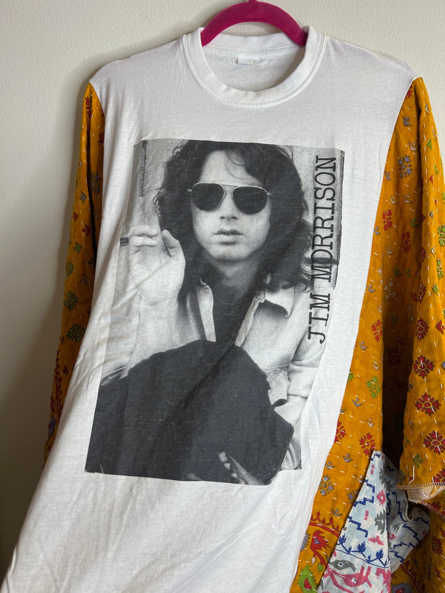 Jim Morrison upcycled kantha poncho