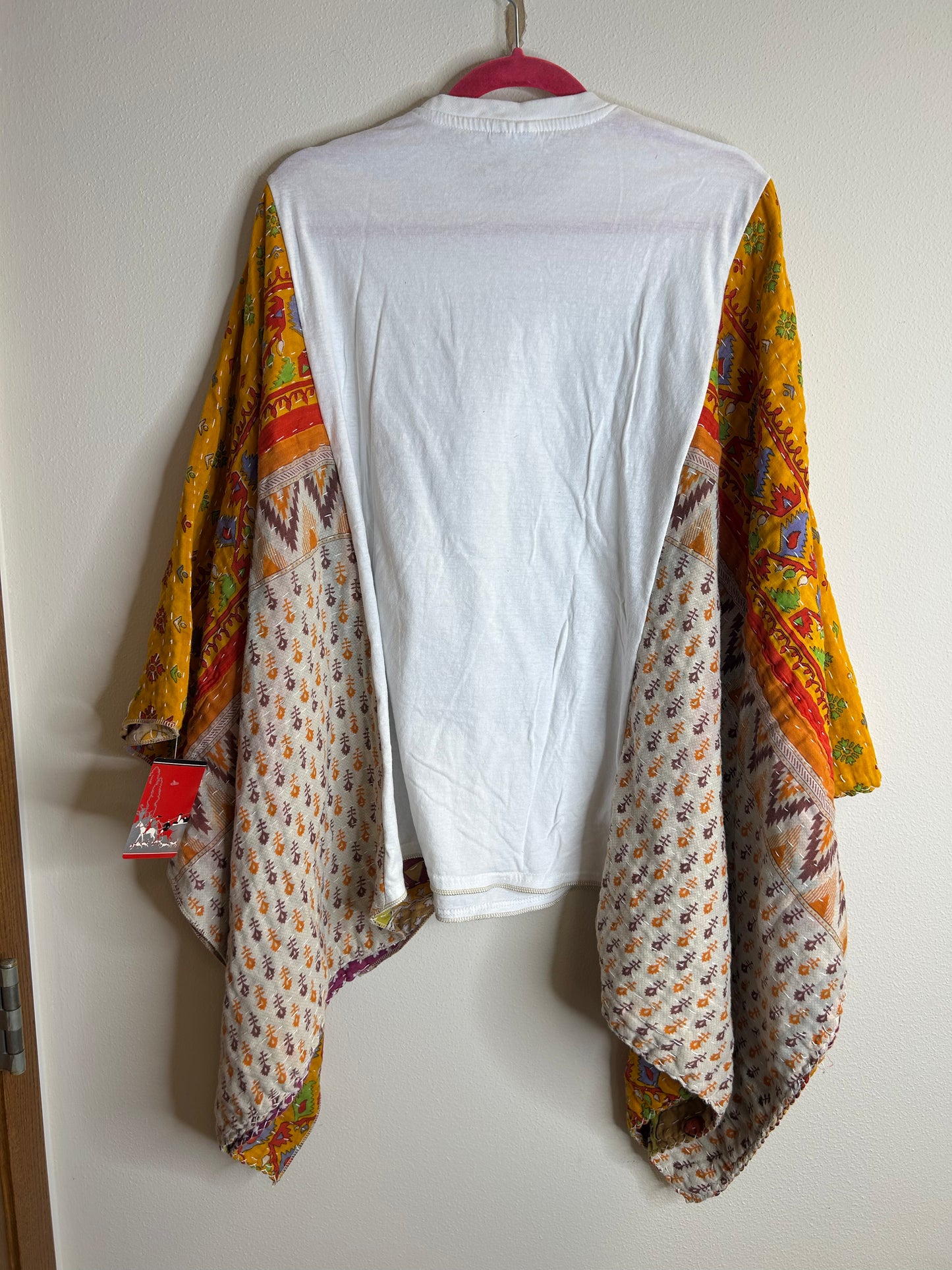 Jim Morrison upcycled kantha poncho