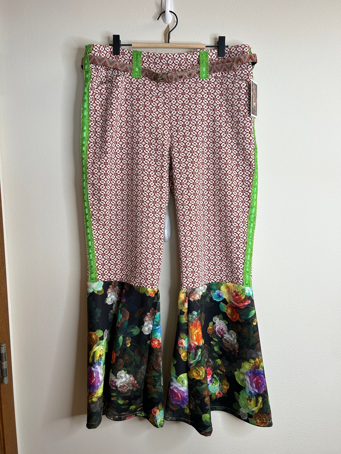 Upcycled flare pants women’s size 12