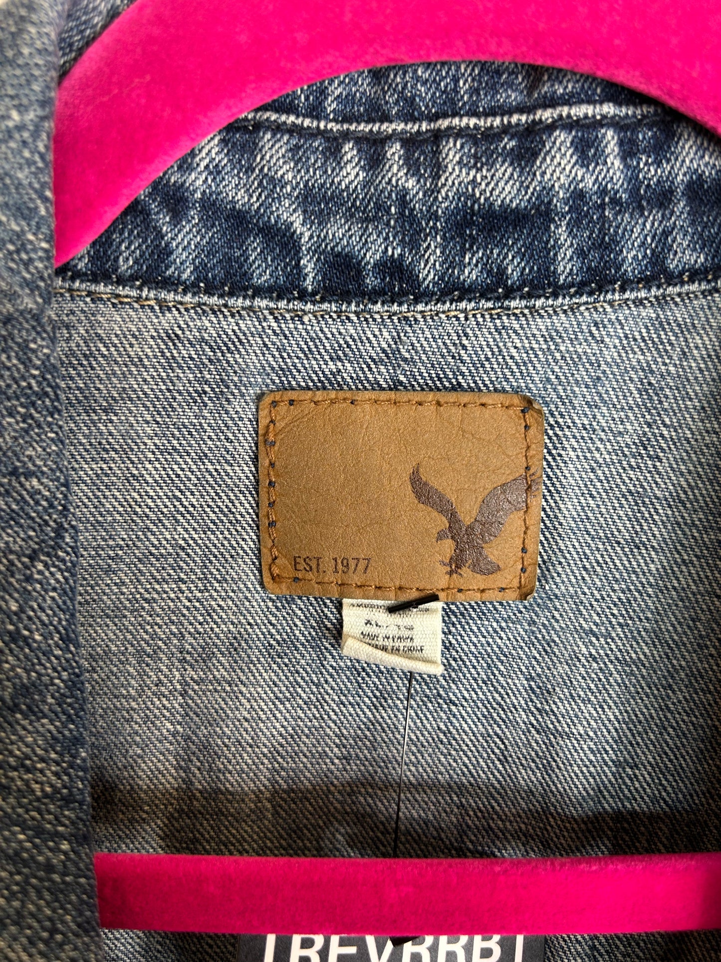 Southwest upcycled denim jacket womens XL