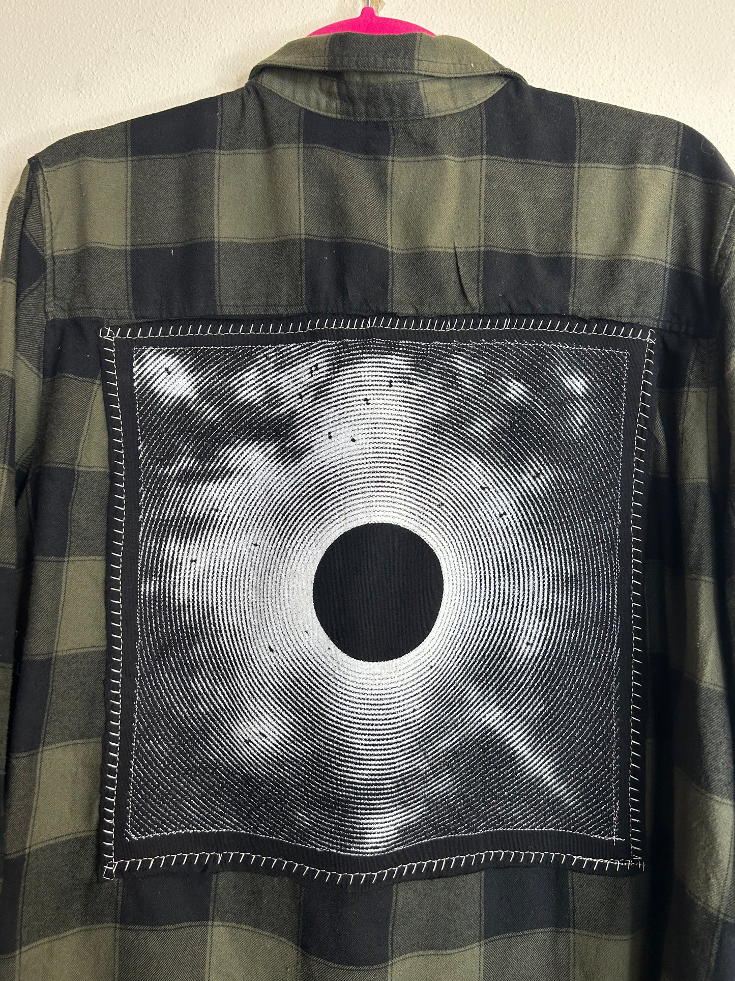 Black Hole upcycled flannel shirt women’s size XL