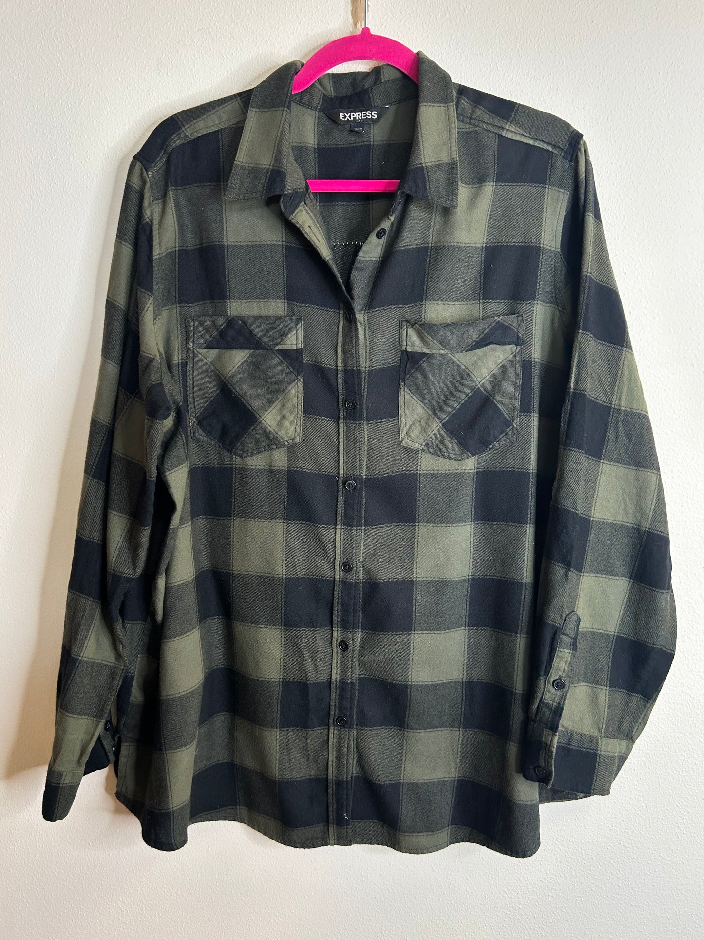 Black Hole upcycled flannel shirt women’s size XL