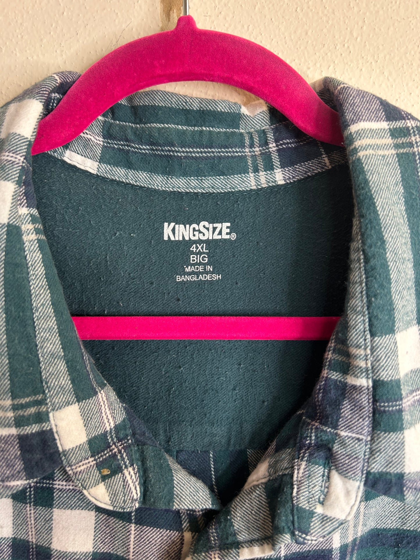 Alice in Wonderland upcycled flannel shirt size 4x