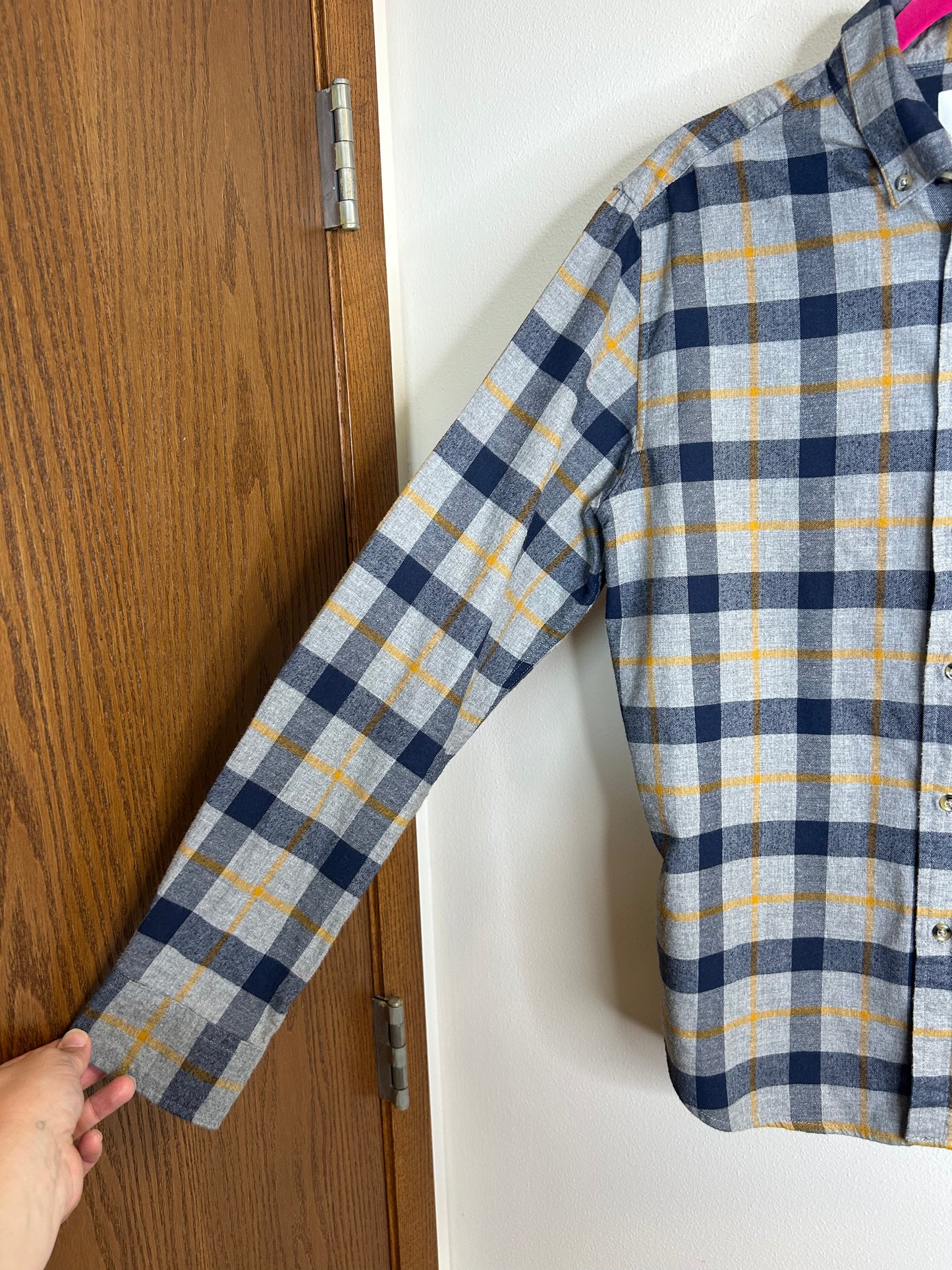 Leinenkugels Summer Shandy upcycled flannel shirt unisex size M