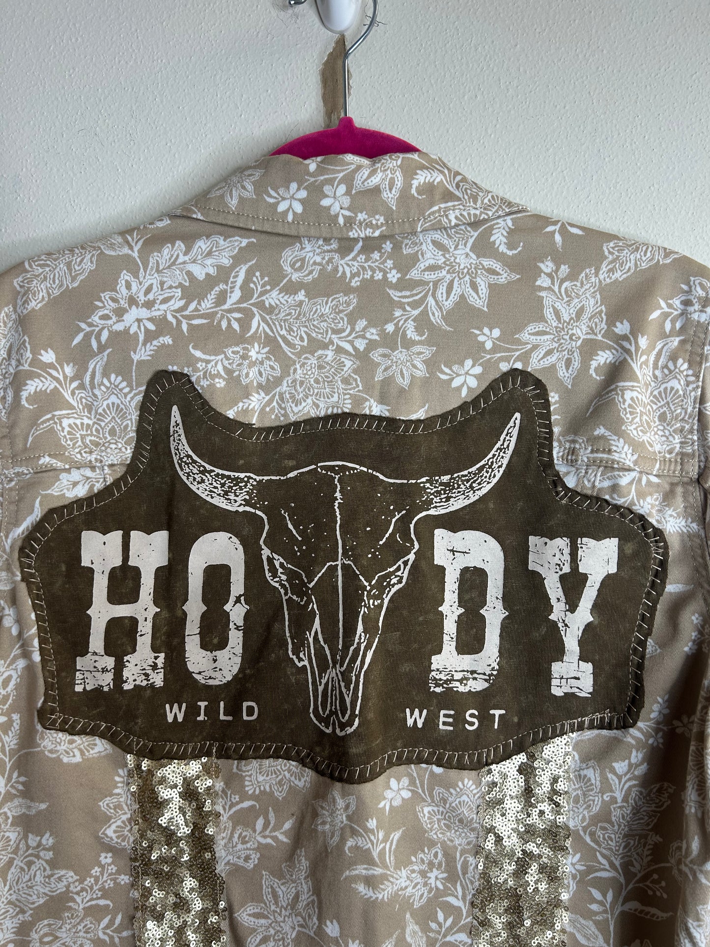 Howdy upcycled jacket womens size M