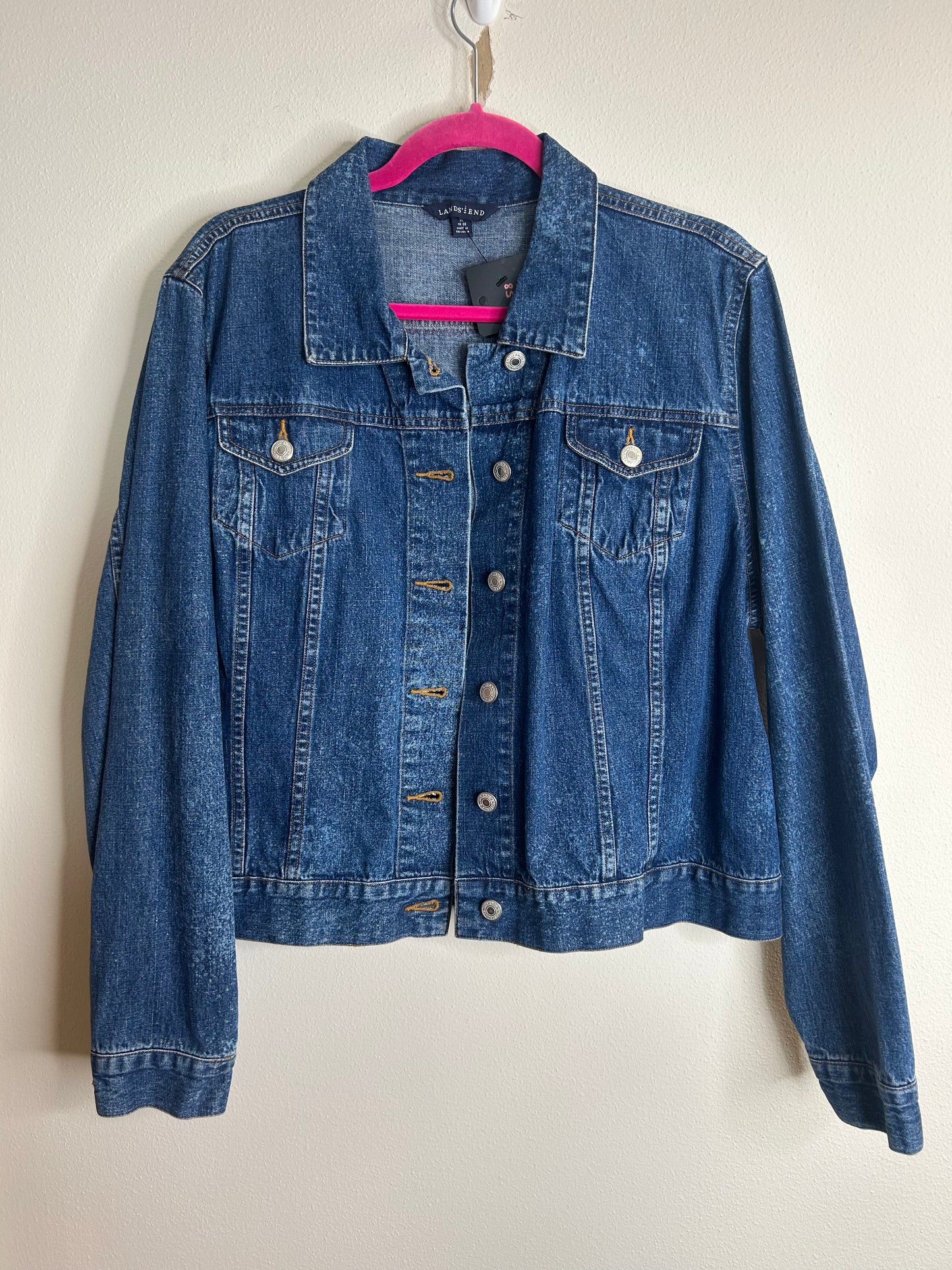 Blame It All On My Roots upcycled denim jacket womens XL