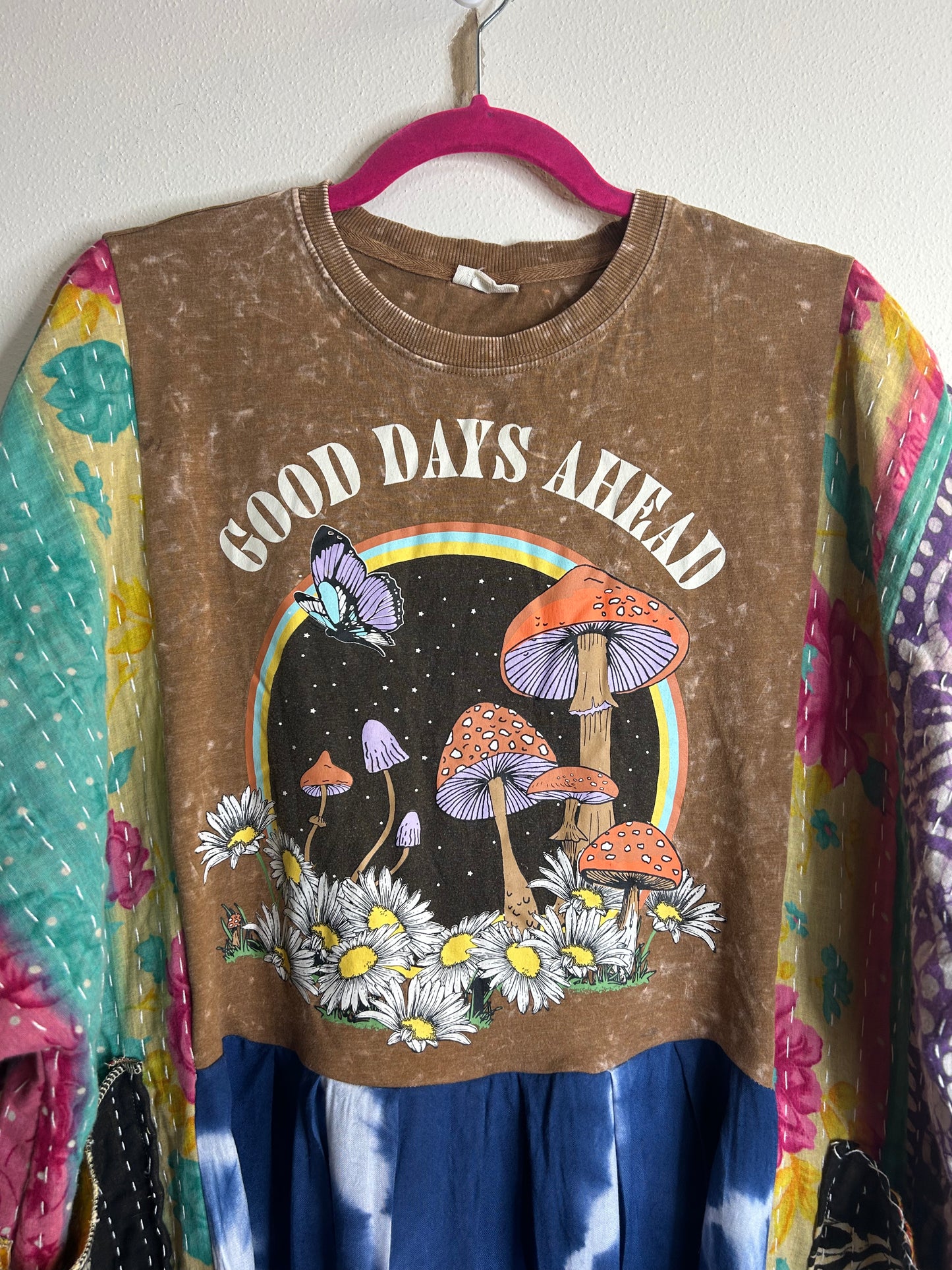 Good Days Ahead plus size dress upcycled kantha